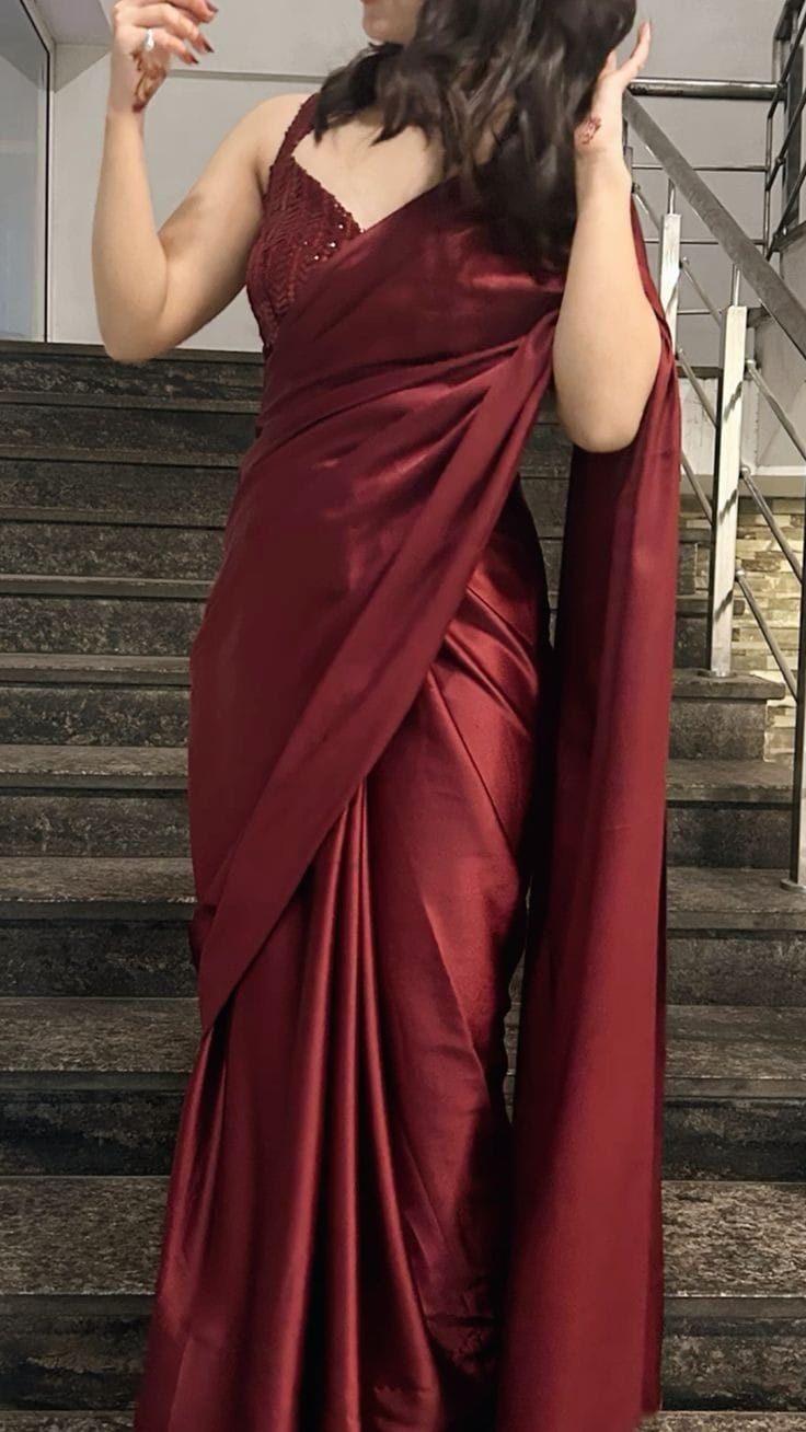 Chanderi Silk Saree Blouse Designs