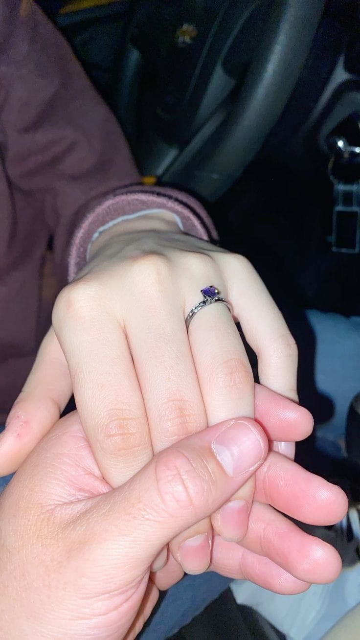 Engagement Ring Couple Hand