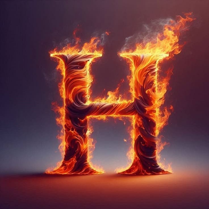 Fire Alphabet H