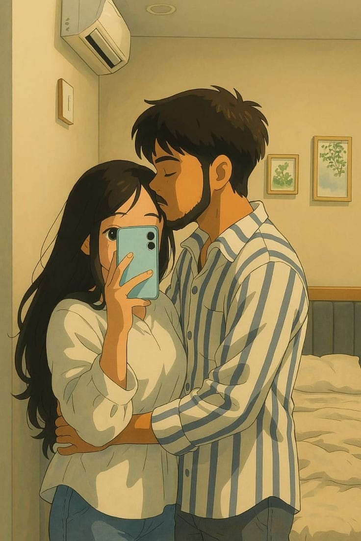 Ghibli Style Couple Photo DP