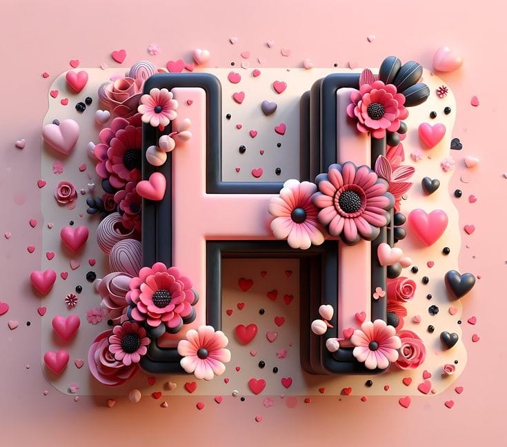 H Letter Images Love