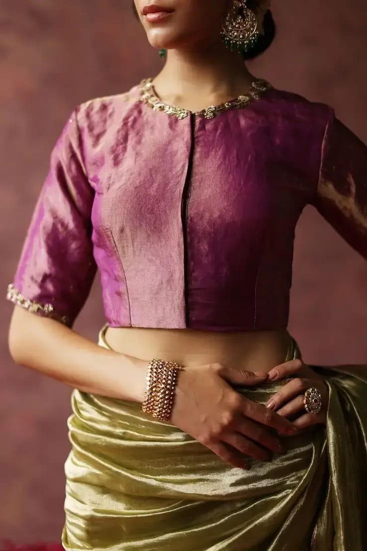 Plain Raw Silk Blous Designs