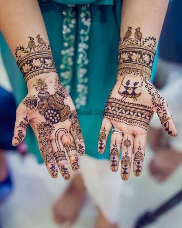 best karwa chauth mehndi design