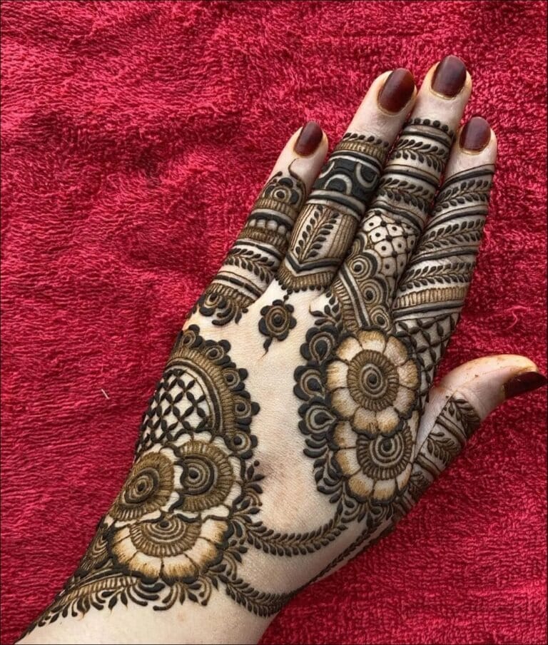 easy back hand mehndi design simple