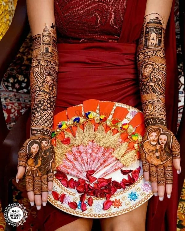 easy mehndi design for karva