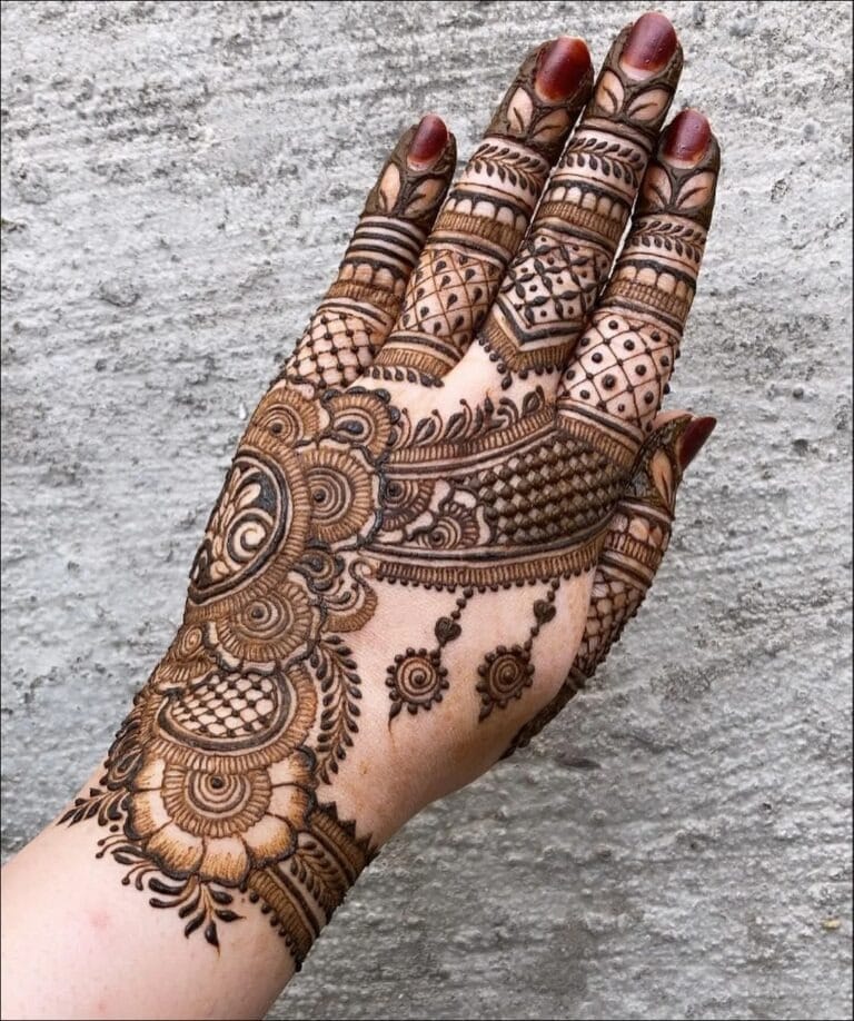 flower flower stylish back hand mehndi design